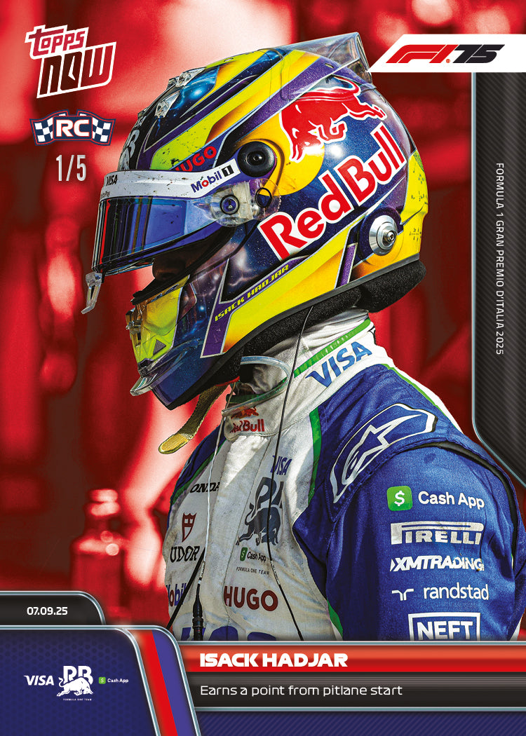 Isack Hadjar - 2025 Formula 1® Topps NOW® - Card 62 - PR: 2397