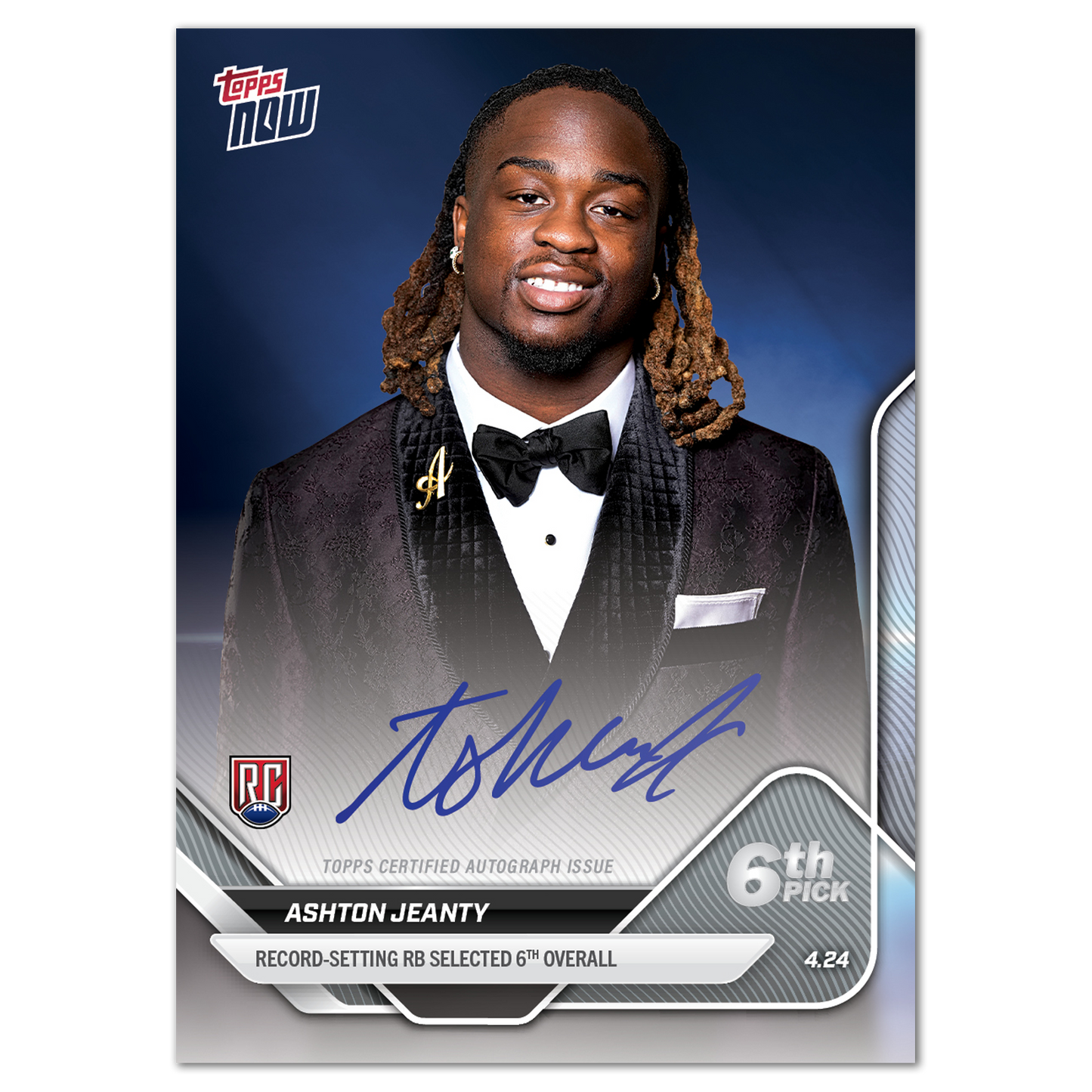 Ashton Jeanty - 2025 Topps NOW® Football - Card D-2 - LOOK FOR AUTOS - PR: 11,798