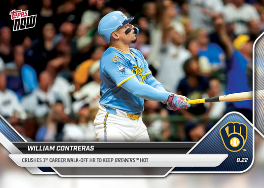 William Contreras - 2025 MLB Topps NOW® - Card 595 - PR: 568