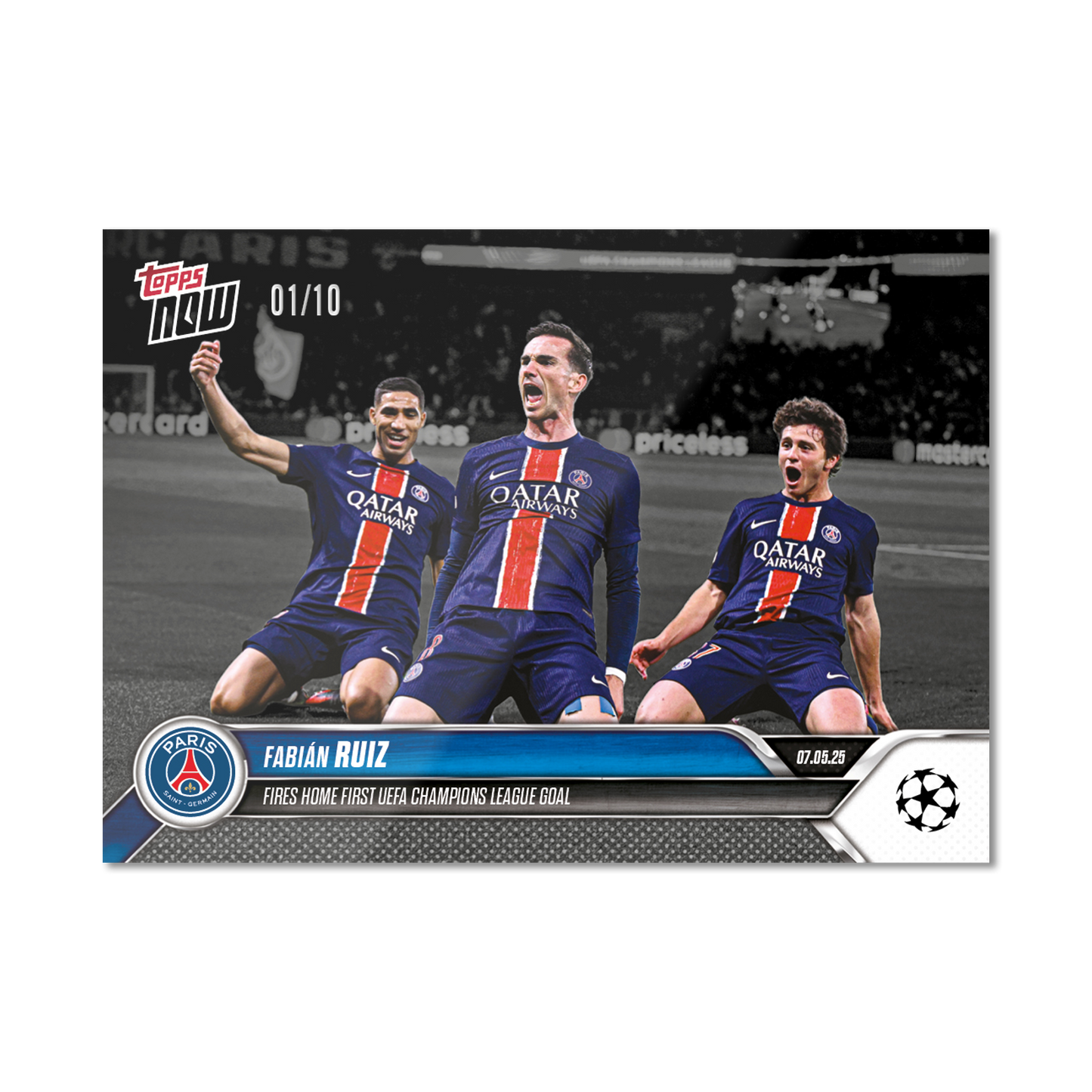 Fabián Ruiz - 2024-25 UCL Topps NOW® - Card 155 - PR: 143