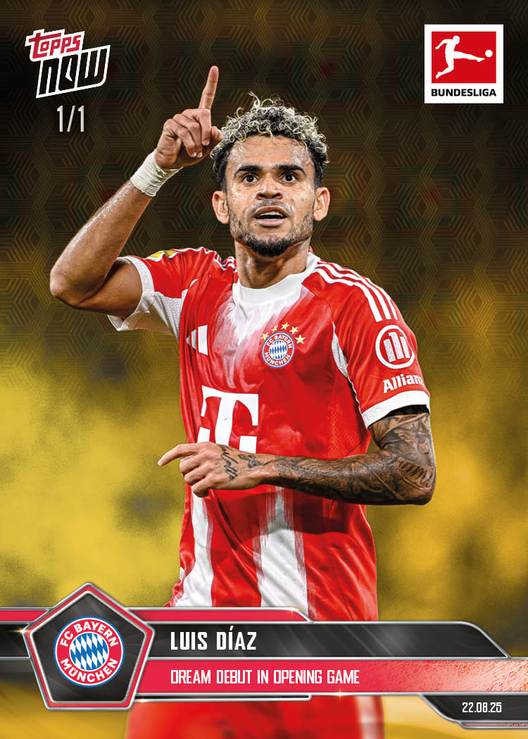 Luis Díaz - 2025-26 Bundesliga Topps NOW® - Card 5 - PR: 333