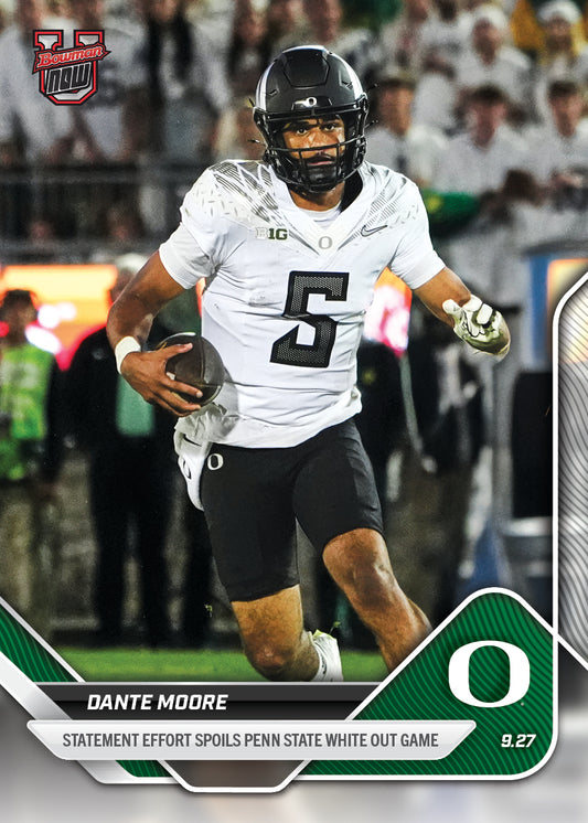 Dante Moore - 2025-26 Bowman U NOW® Football - Card 21 - PR: 1292