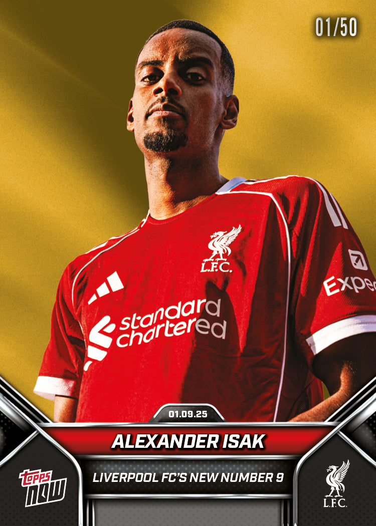 Alexander Isak - 2024-25 Liverpool Topps NOW® - Card 4 - PR: 1900