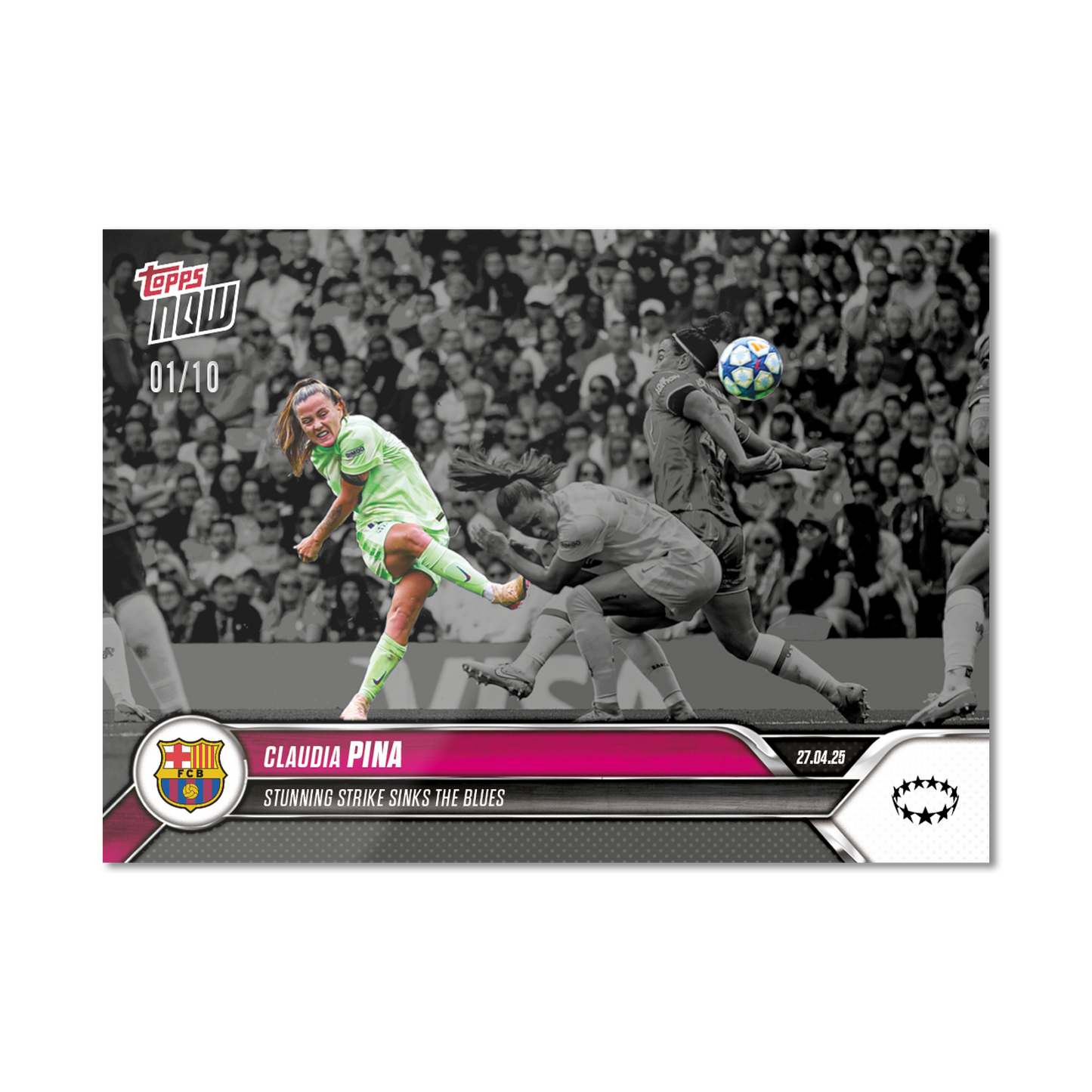 Claudia Pina - 2024-25 UWCL Topps NOW® - Card 24 - PR: 236
