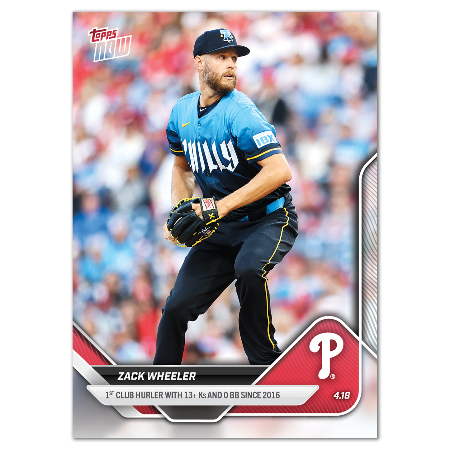 Zack Wheeler - 2025 MLB Topps NOW® - Card 80 - PR: 566