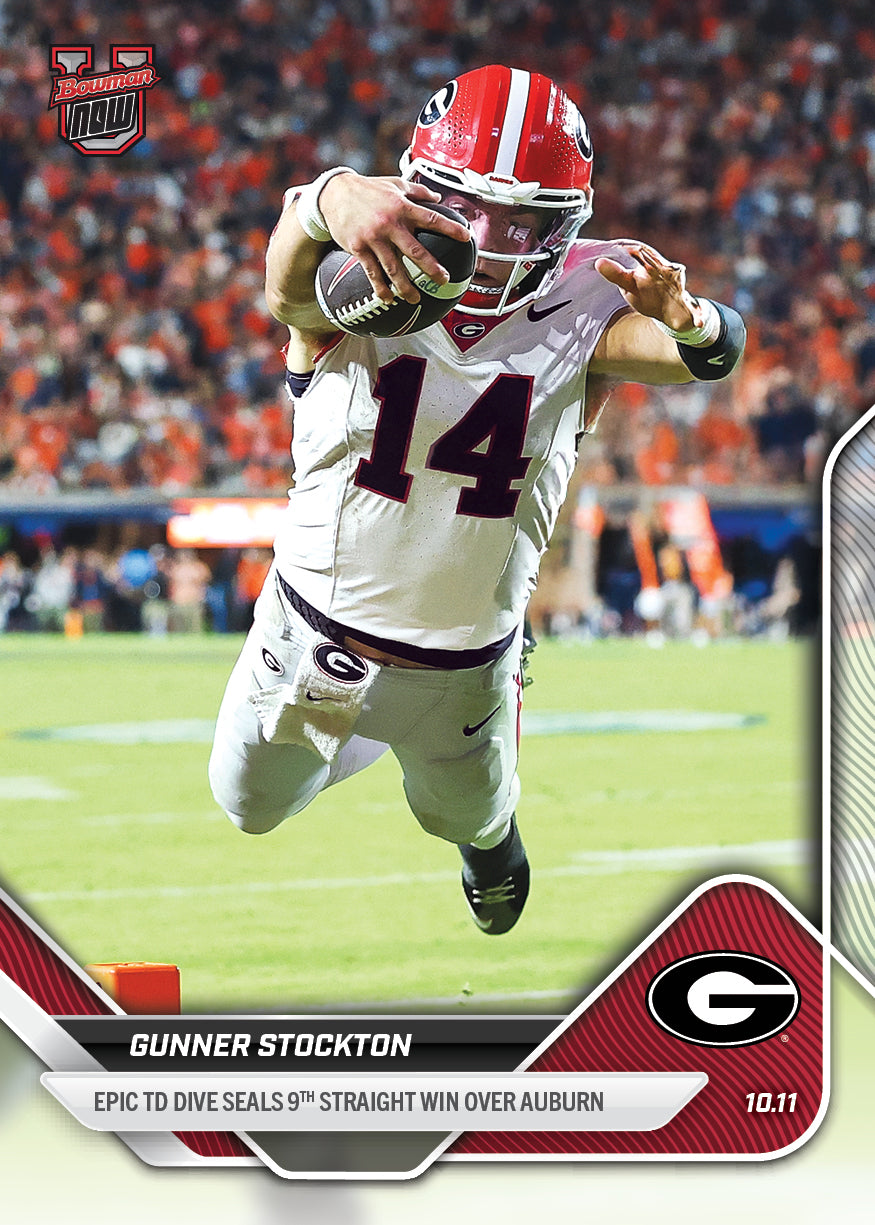 Gunner Stockton - 2025-26 Bowman U NOW® Football - Card 29 - PR: 1523