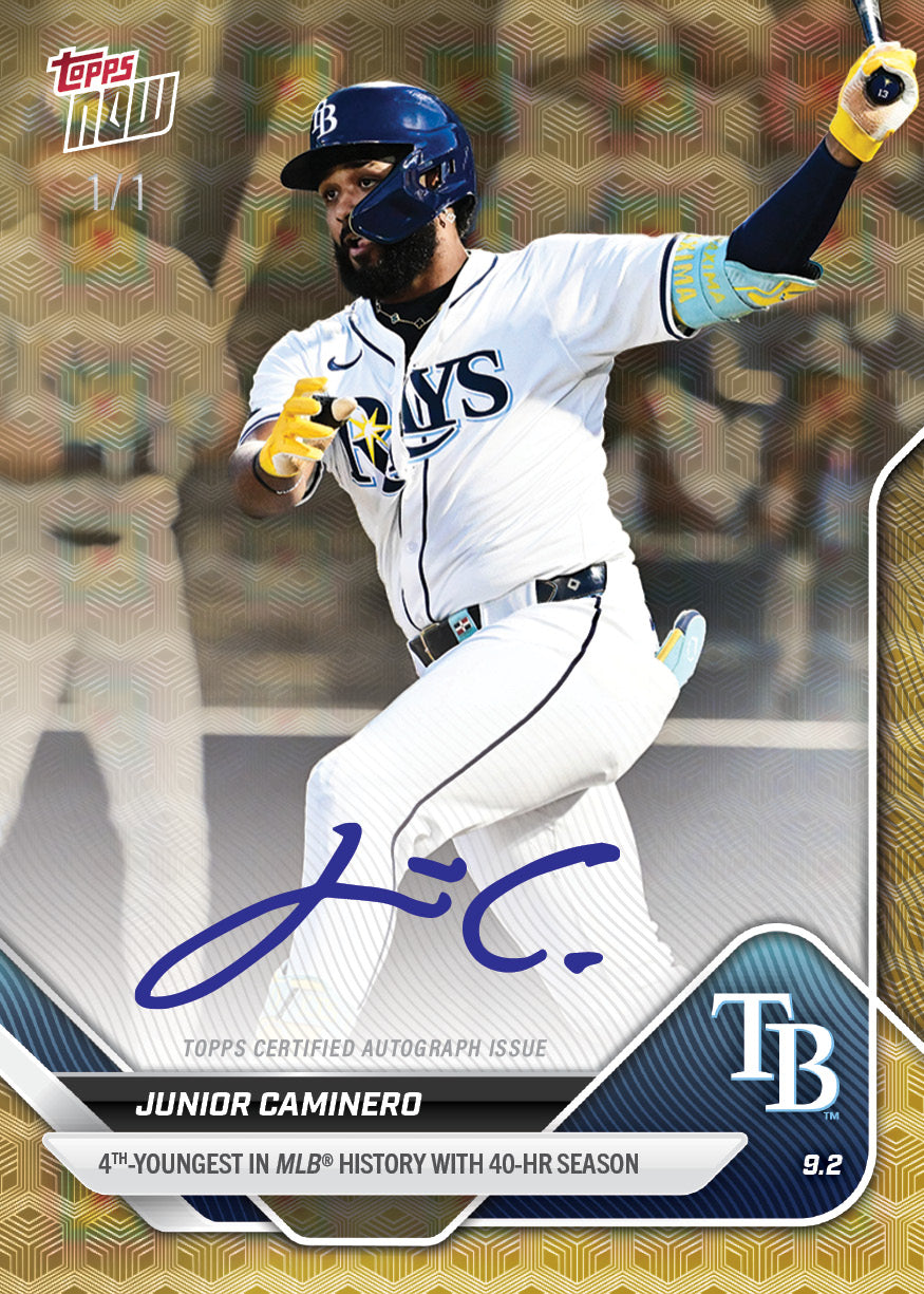 Junior Caminero - 2025 MLB Topps NOW® - Card 652 - LOOK FOR AUTOS - PR: 2184