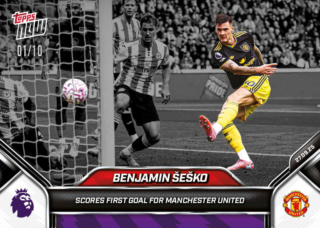 Benjamin Šeško - 2025-26 Premier League Topps NOW® - Card 25 - PR: 552