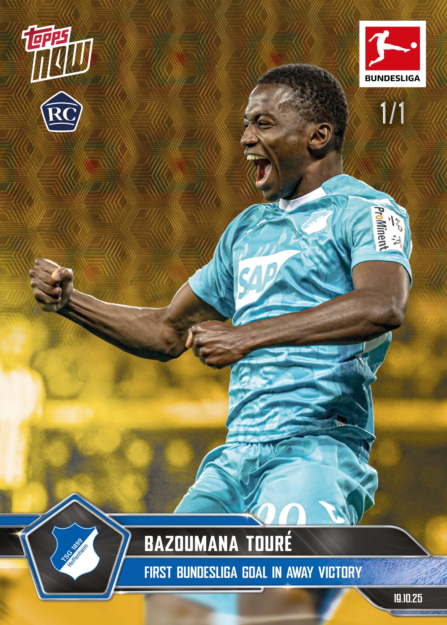 Bazoumana Touré - 2025-26 Bundesliga Topps NOW® - Card 46 - PR: 337