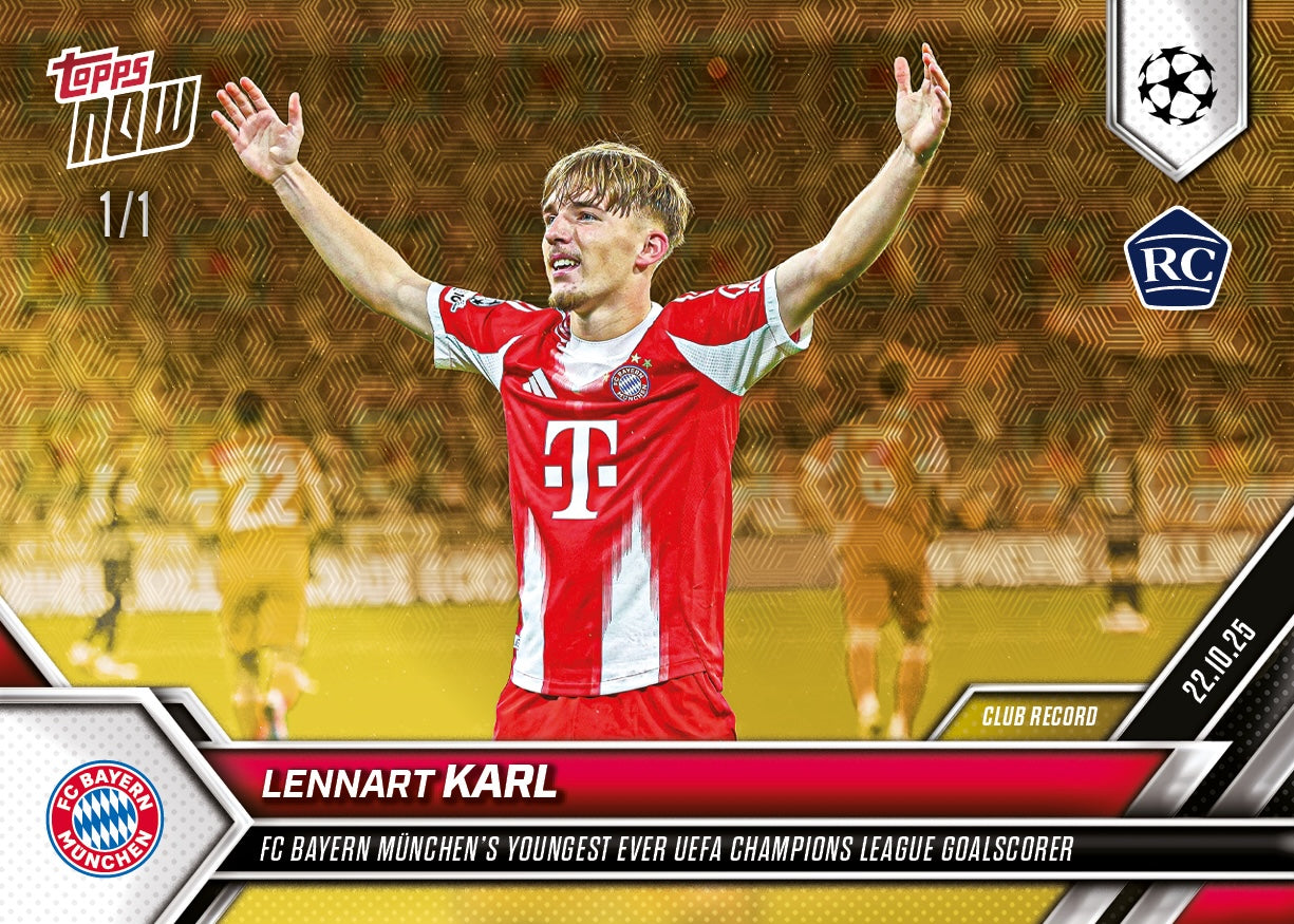 Lennart Karl - 2025-26 UCL Topps NOW® - Card 38 - PR: 5169