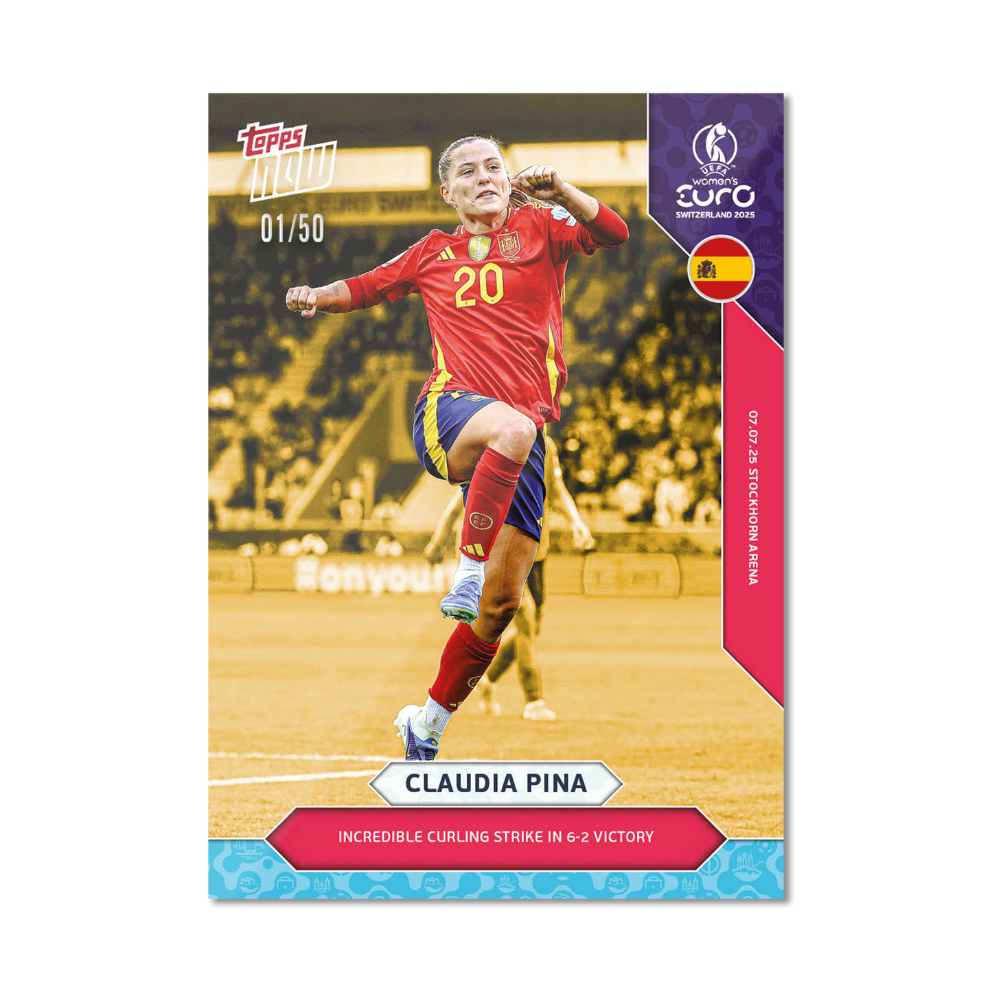 Cláudia Pina - UEFA Women’s EURO 2025™ Topps NOW® - Card 10 - PR: 231