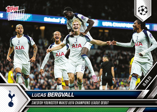 Lucas Bergvall - 2025-26 UCL Topps NOW® Card 11 - PR: 528