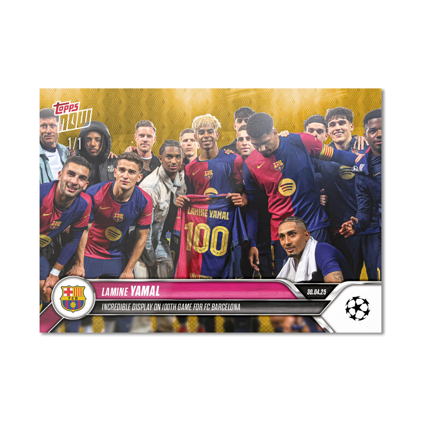 Lamine Yamal - 2024-25 UCL Topps NOW® - Card 149 - LOOK FOR RELIC - PR: 7076