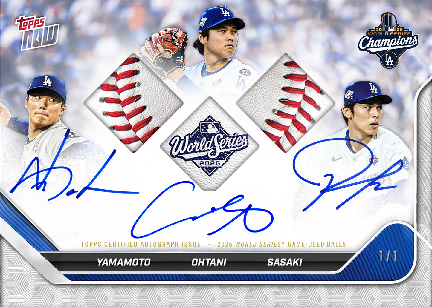 2025 World Series Champions - Los Angeles Dodgers - MLB Topps NOW® 15-Card Team Set