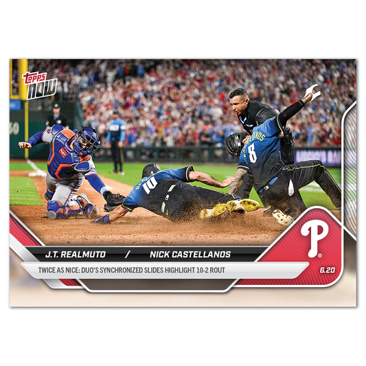 J.T. Realmuto / Nick Castellanos - 2025 MLB Topps NOW® - Card 326 - PR: 2804