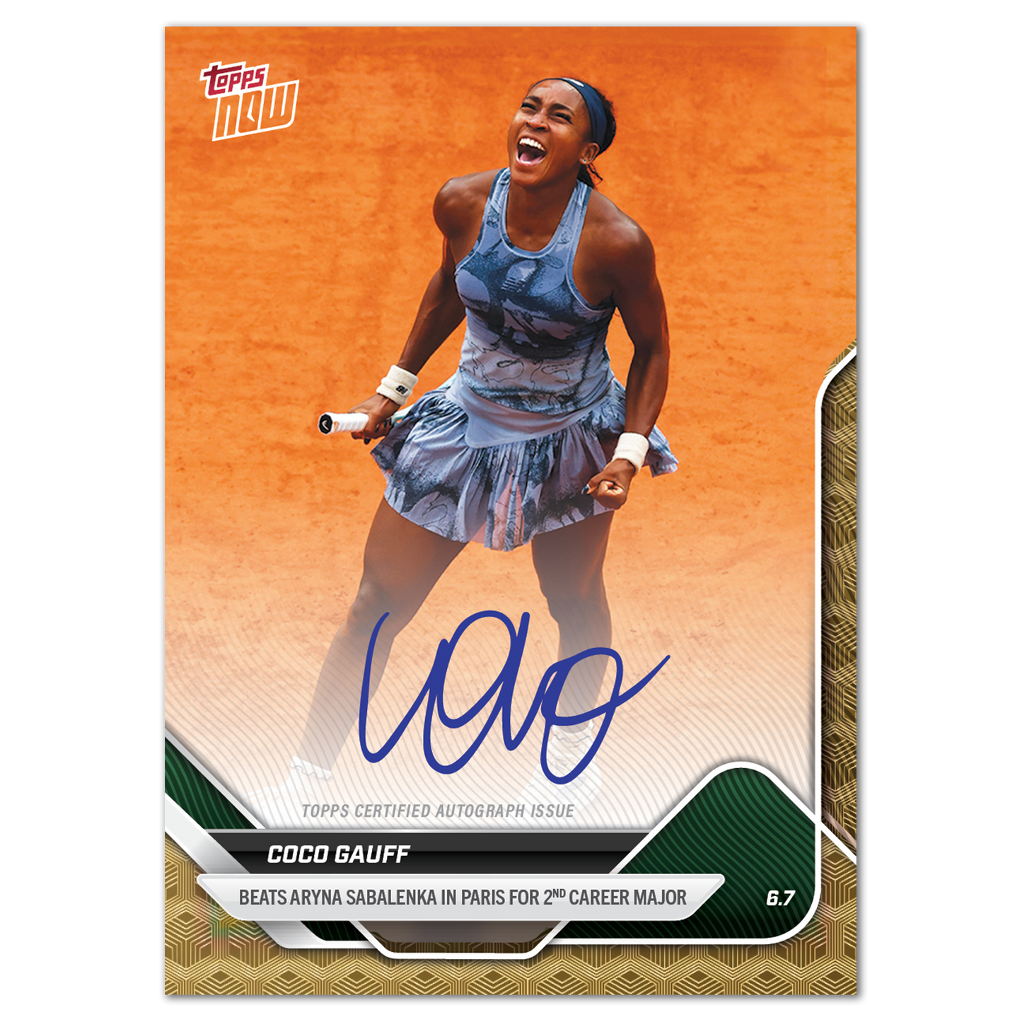 Coco Gauff - 2025 Tennis Topps NOW® - Card TCG1 - LOOK FOR AUTOS - PR: 2842