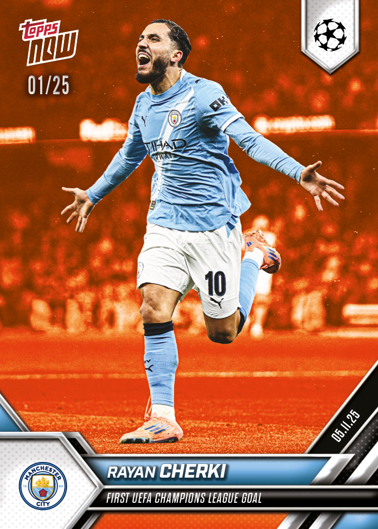 Rayan Cherki  - 2025-26 UCL Topps NOW® - Card 48