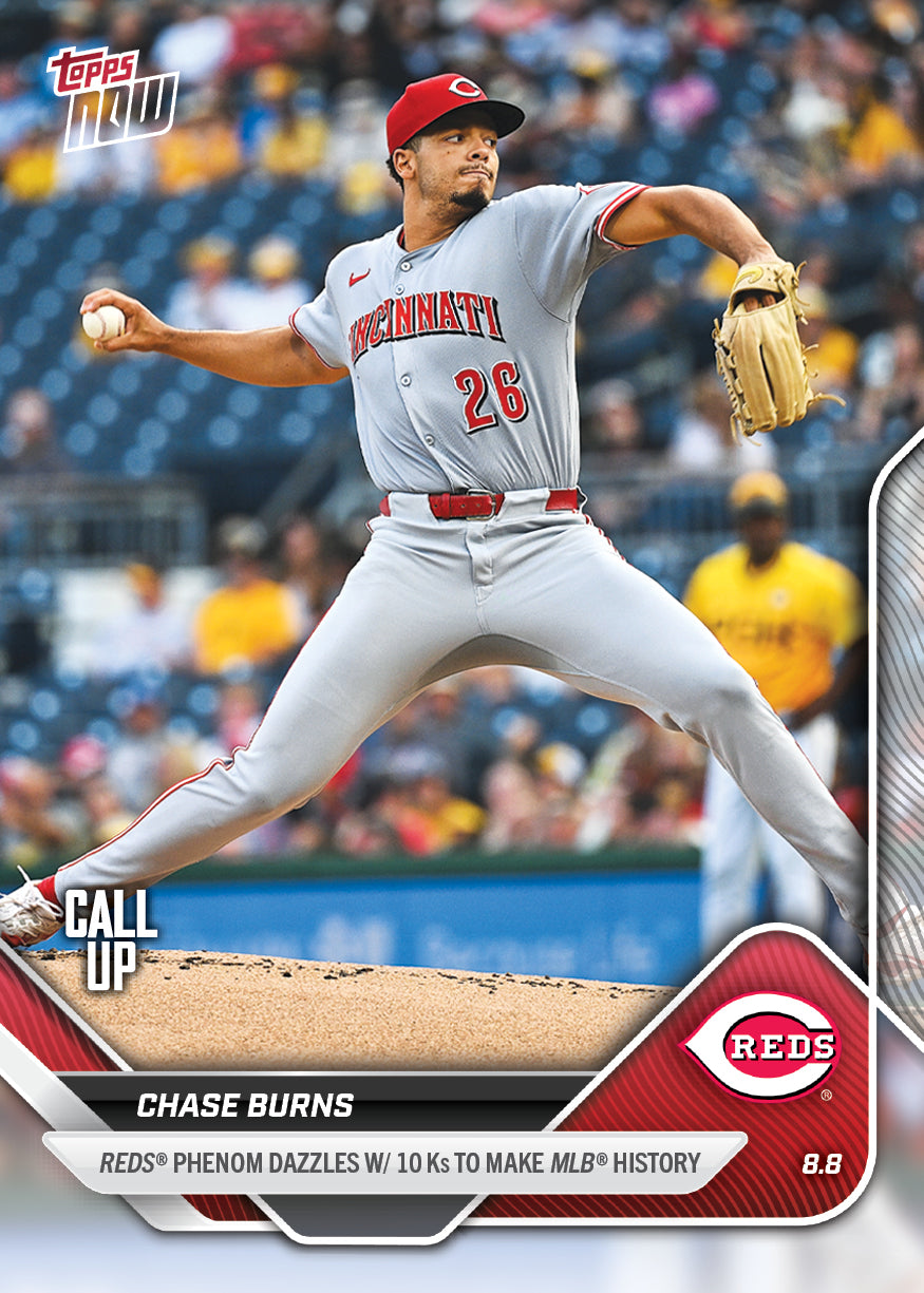 Chase Burns - 2025 MLB Topps NOW® - Card 532 - PR: 1249