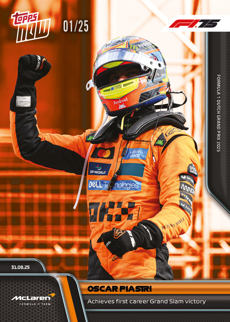 Oscar Piastri - 2025 Formula 1® Topps NOW® - Card 57 - PR: 5164