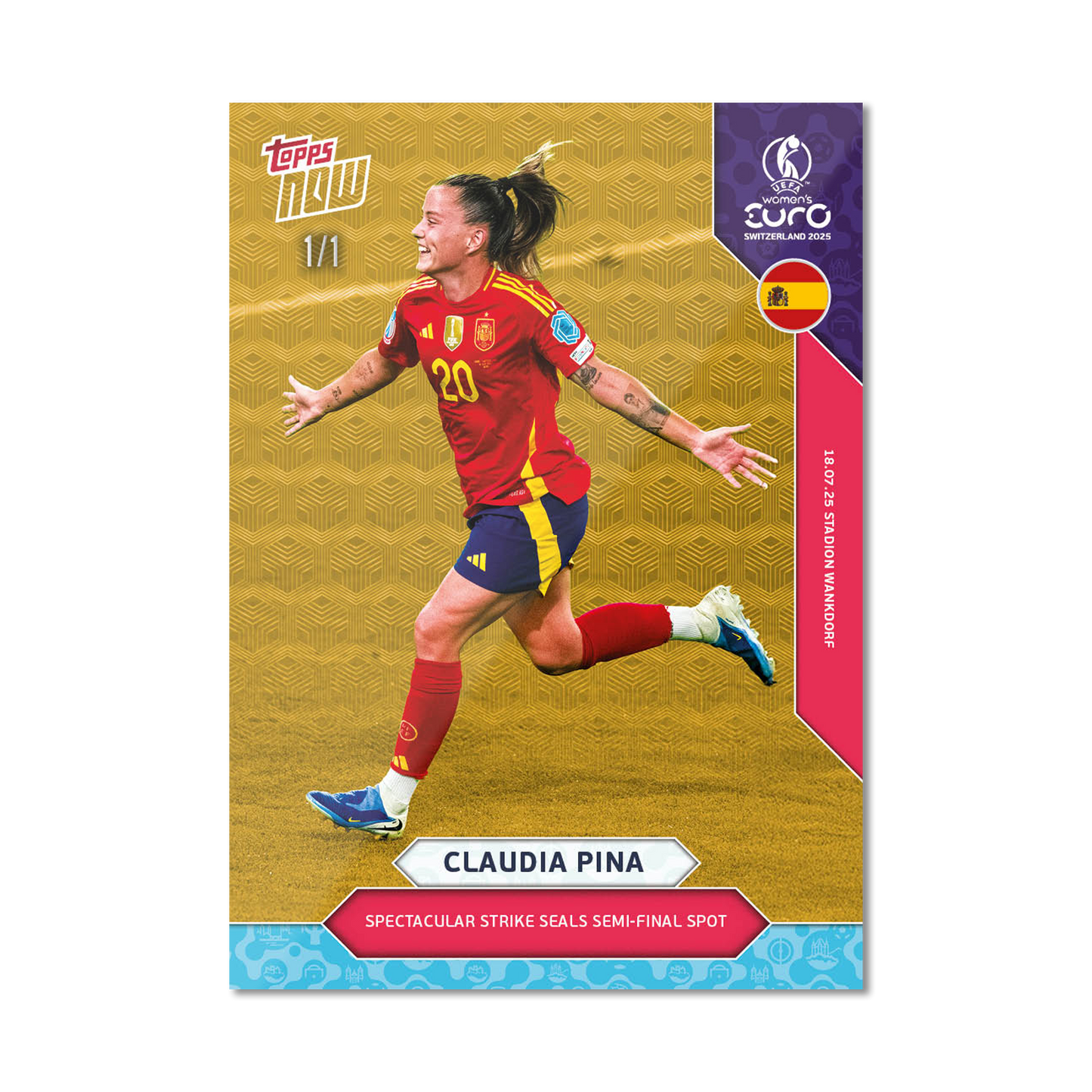 Claudia Pina - UEFA Women’s EURO 2025™ Topps NOW®  - Card 23 - PR: 348