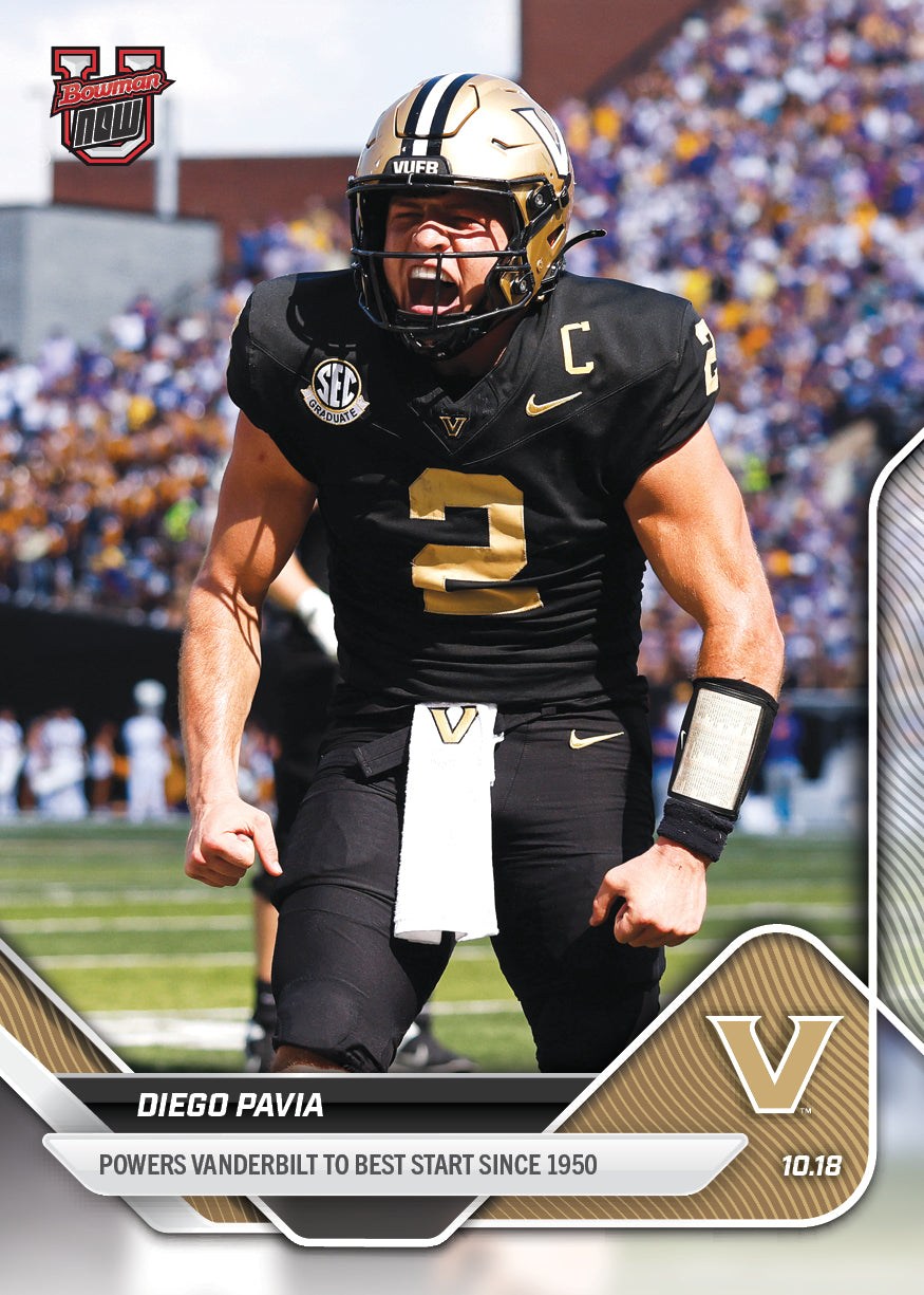 Diego Pavia - 2025-26 Bowman U NOW® Football - Card 31 - PR: 1116