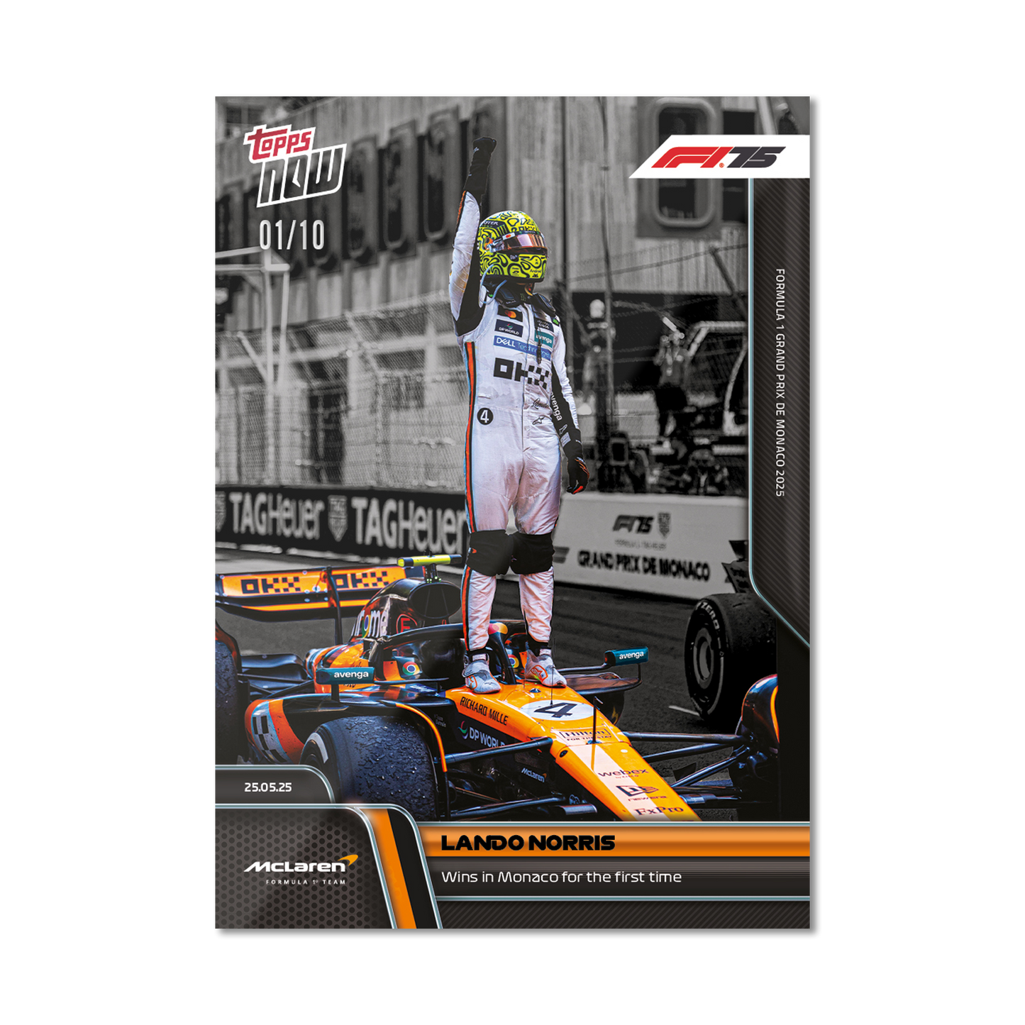 Lando Norris - 2025 Formula 1® Topps NOW® - Card 39 - PR: 3926