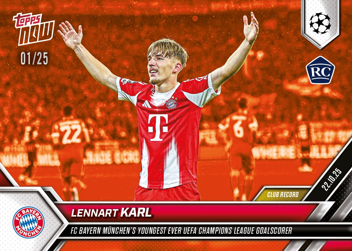Lennart Karl - 2025-26 UCL Topps NOW® - Card 38 - PR: 5169