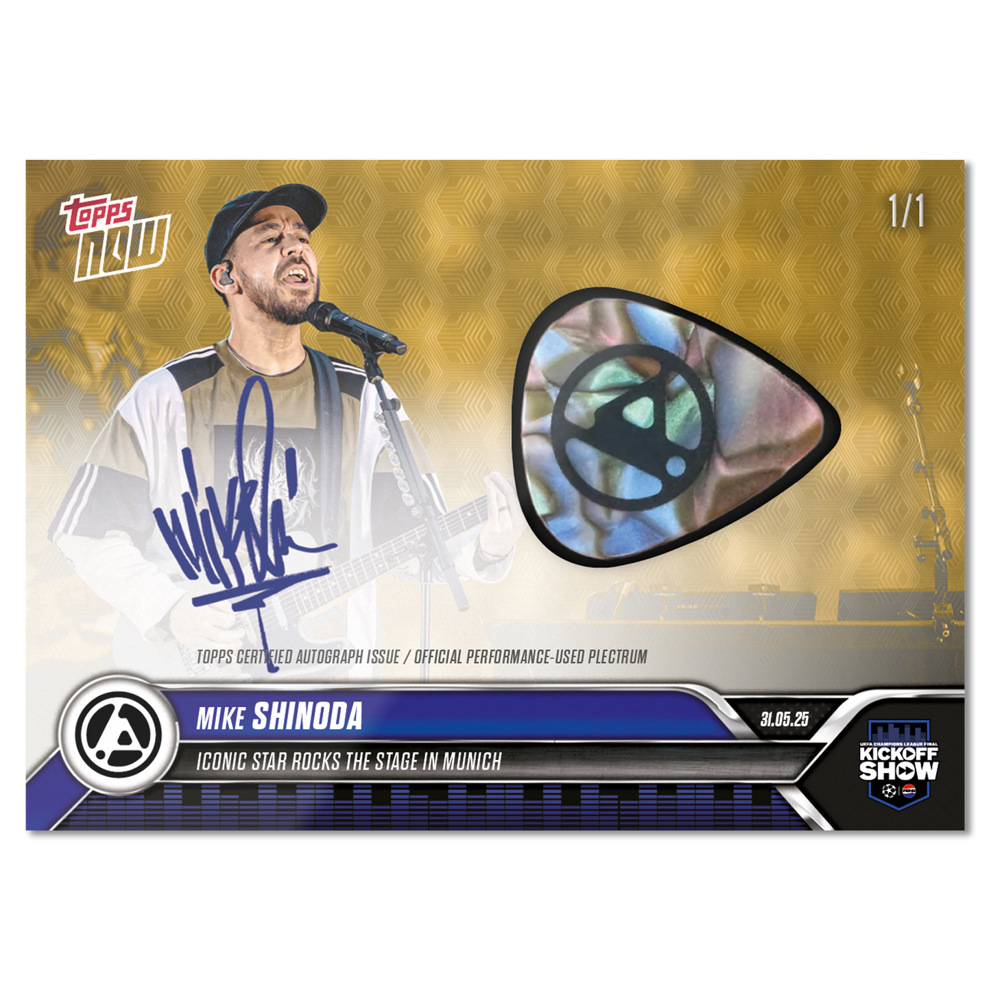 Mike Shinoda - 2024-25 UCL Topps NOW® - Card 167 - LOOK FOR AUTOS & AUTO-RELIC - PR: 5884