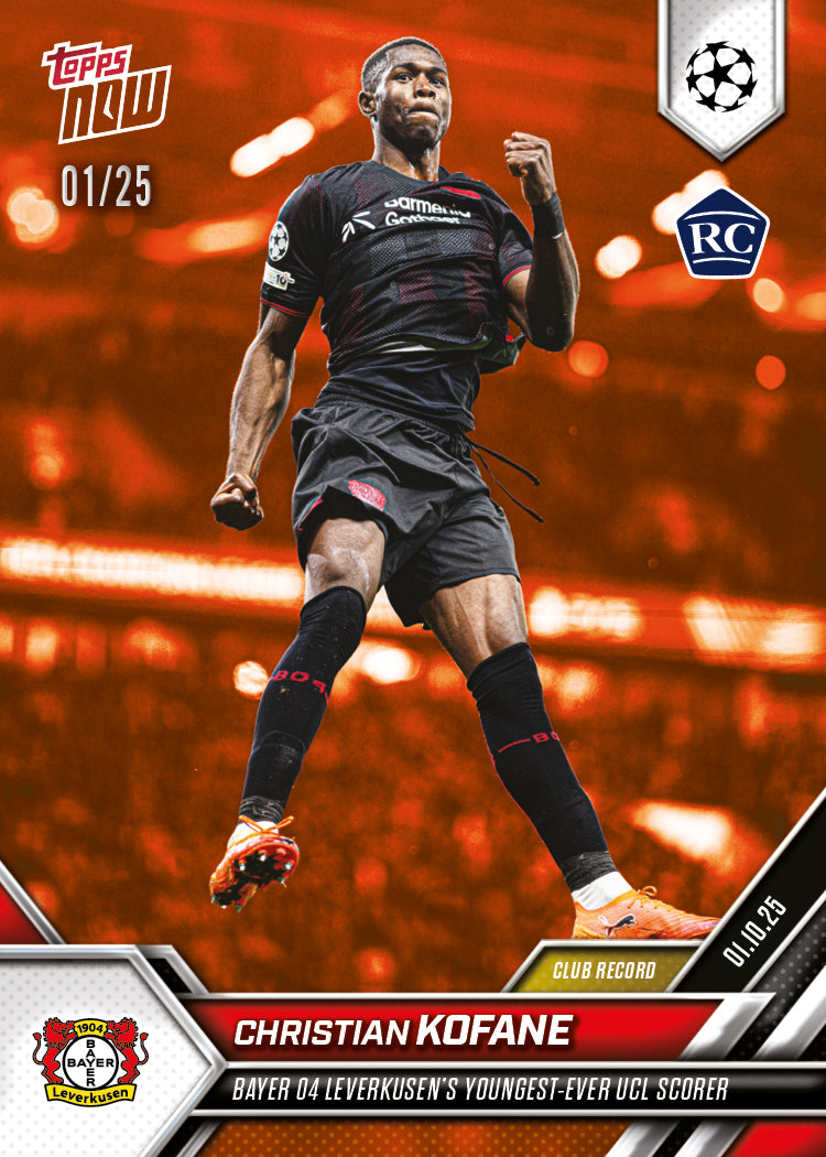 Christian Kofane - 2025-26 UCL Topps NOW® - Card 30