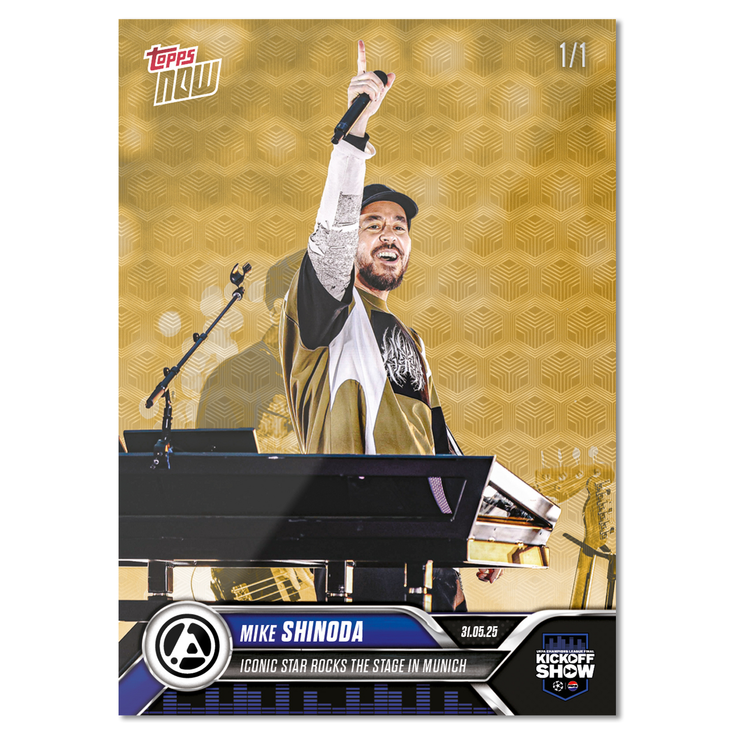 Mike Shinoda - 2024-25 UCL Topps NOW® - Card 167 - LOOK FOR AUTOS & AUTO-RELIC - PR: 5884