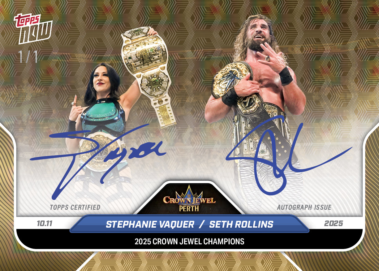 Stephanie Vaquer / Seth Rollins - 2025 WWE Topps NOW® - Card 106 - PR: 1581