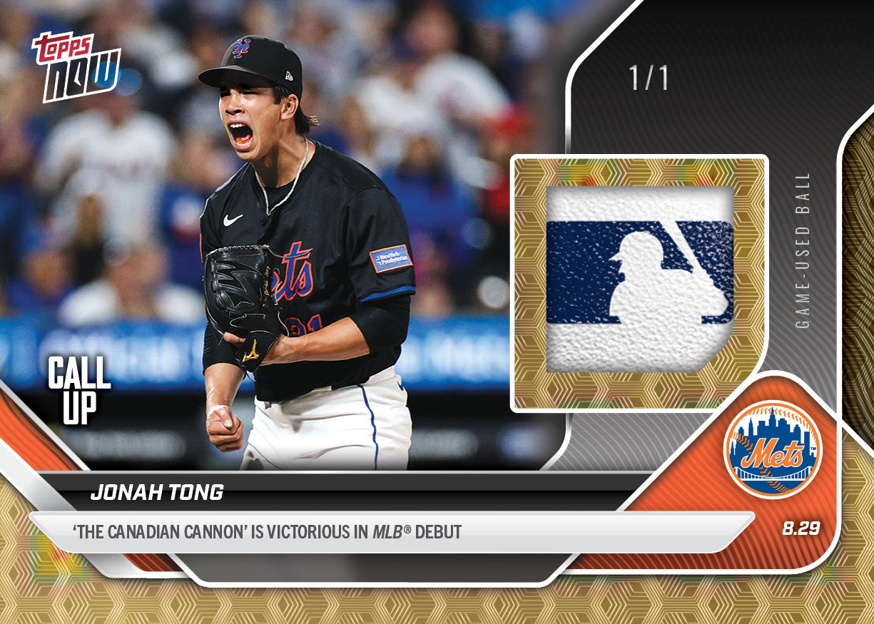 Jonah Tong - 2025 MLB Topps NOW® - Card 628 - LOOK FOR RELICS - PR: 10160