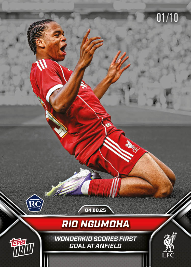 Rio Ngumoha - 2024-25 Liverpool Topps NOW® - Card 3 - PR: 8991