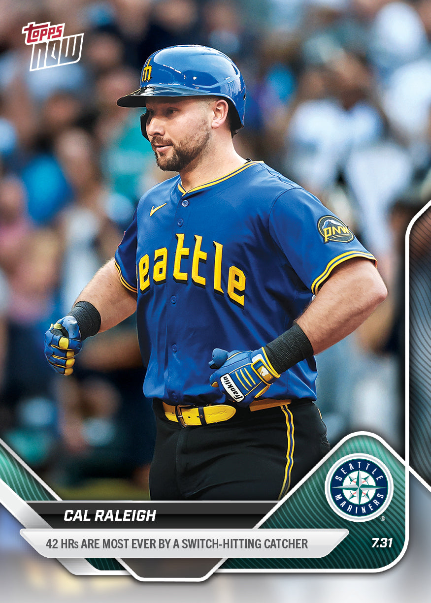 Cal Raleigh - 2025 MLB Topps NOW® - Card 492 - PR: 2055