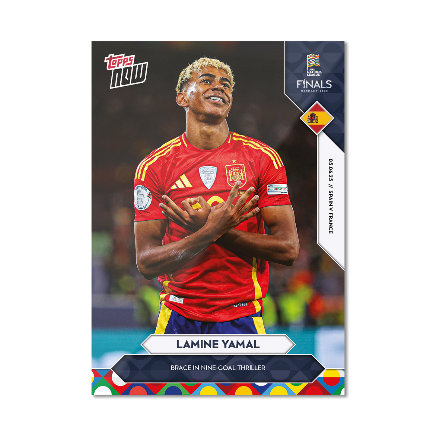 Lamine Yamal - 2025 UEFA Nations League Topps NOW® - Card 2 - PR: 6451