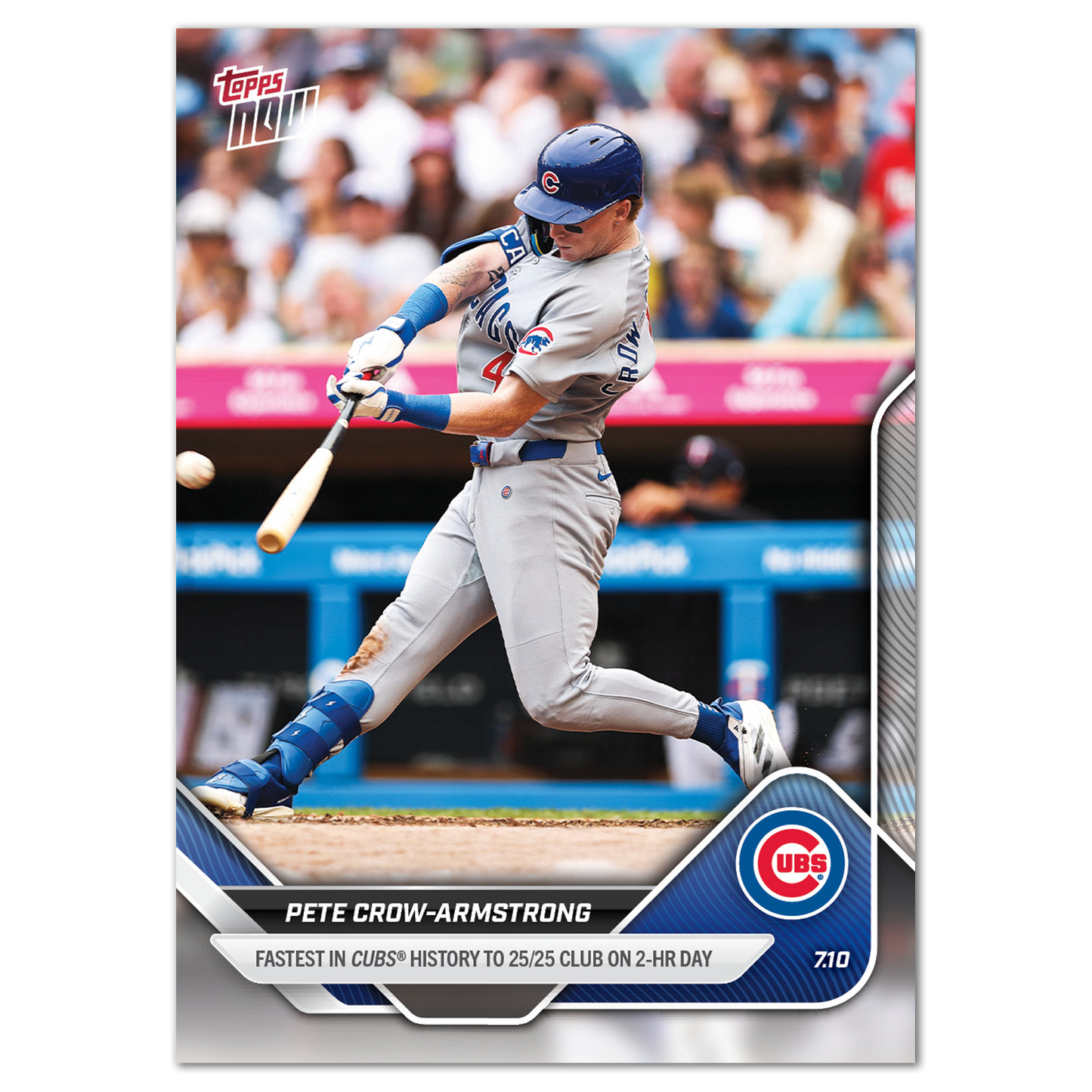 Pete Crow-Armstrong - 2025 MLB Topps NOW® - Card 409 - PR: 3207