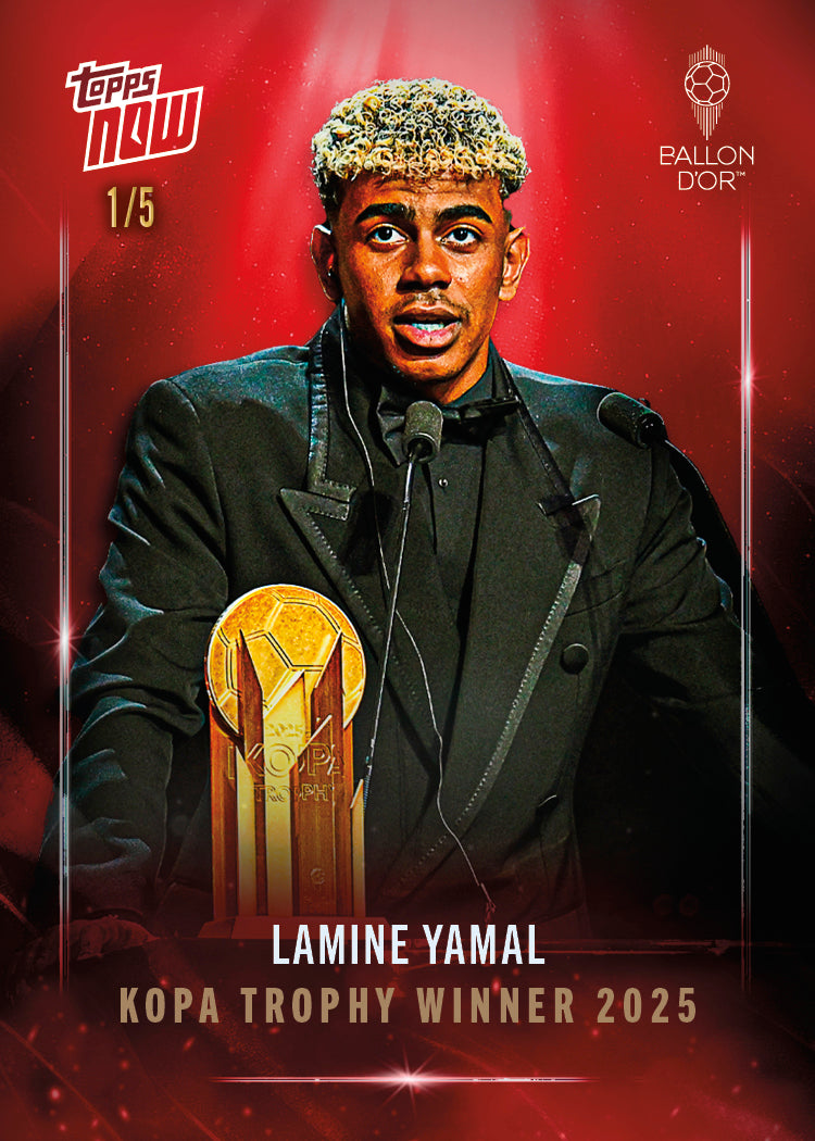 Lamine Yamal - 2025 Ballon d'Or Topps NOW® - Card 6 - LOOK FOR AUTO & RELICS - PR: 13882