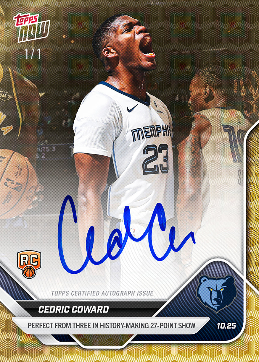 Cedric Coward - 2025-26 NBA Topps NOW® - Card 26 - PR: 1091