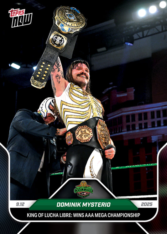 Dominik Mysterio - 2025 WWE Topps NOW® - Card 94 - LOOK FOR AUTOS - PR: 3127