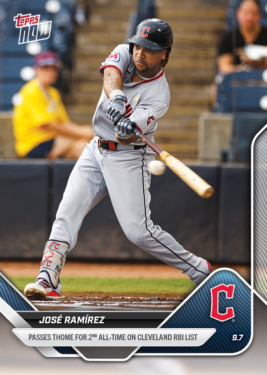 José Ramírez - 2025 MLB Topps NOW® - Card 671 - PR: 495
