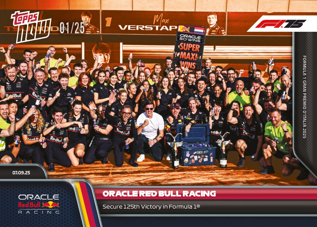 Oracle Red Bull Racing - 2025 Formula 1® Topps NOW® - Card 61 - PR: 1144