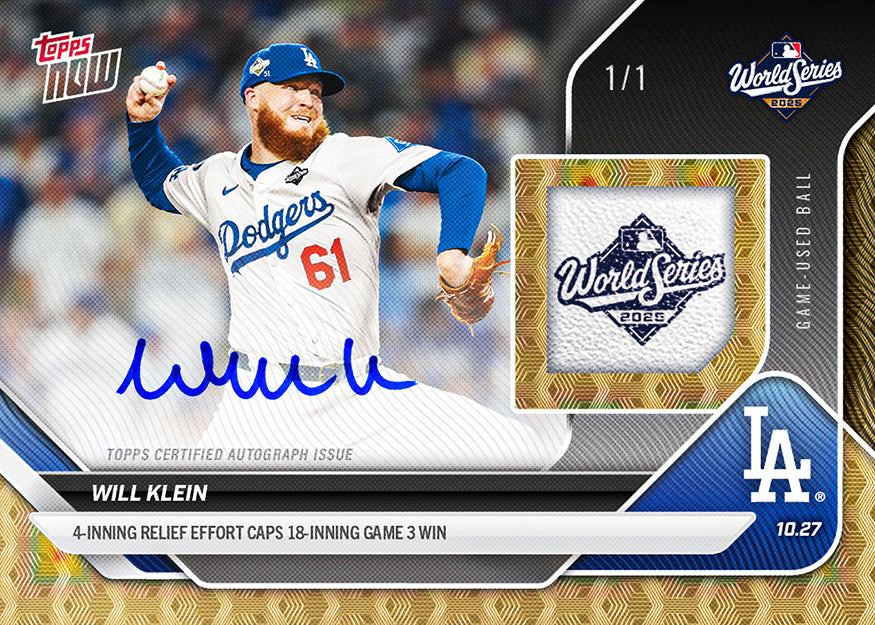 Will Klein - 2025 MLB Topps NOW® - Card 907 - PR: 5332