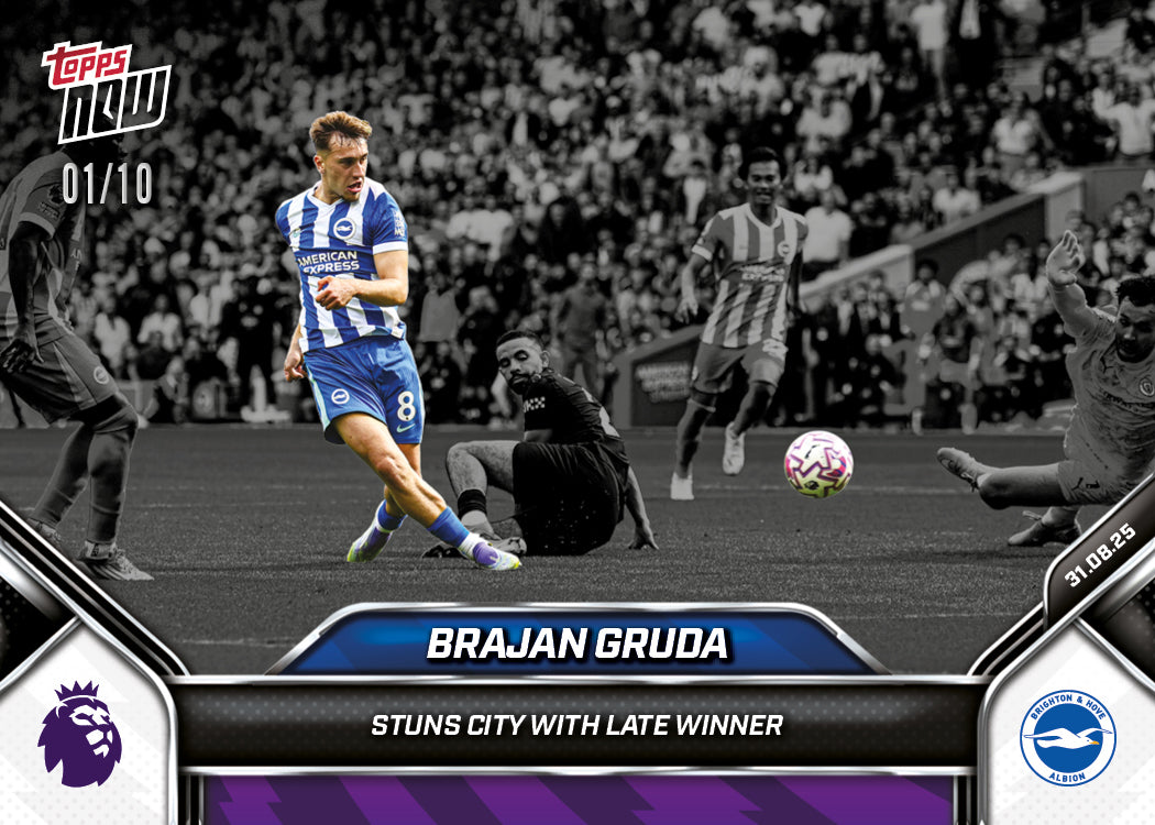 Brajan Gruda - 2025-26 Premier League Topps NOW® - Card 14 - PR: 281