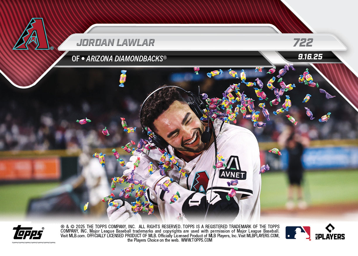 Jordan Lawlar - 2025 MLB Topps NOW® - Card 722 - PR: 510