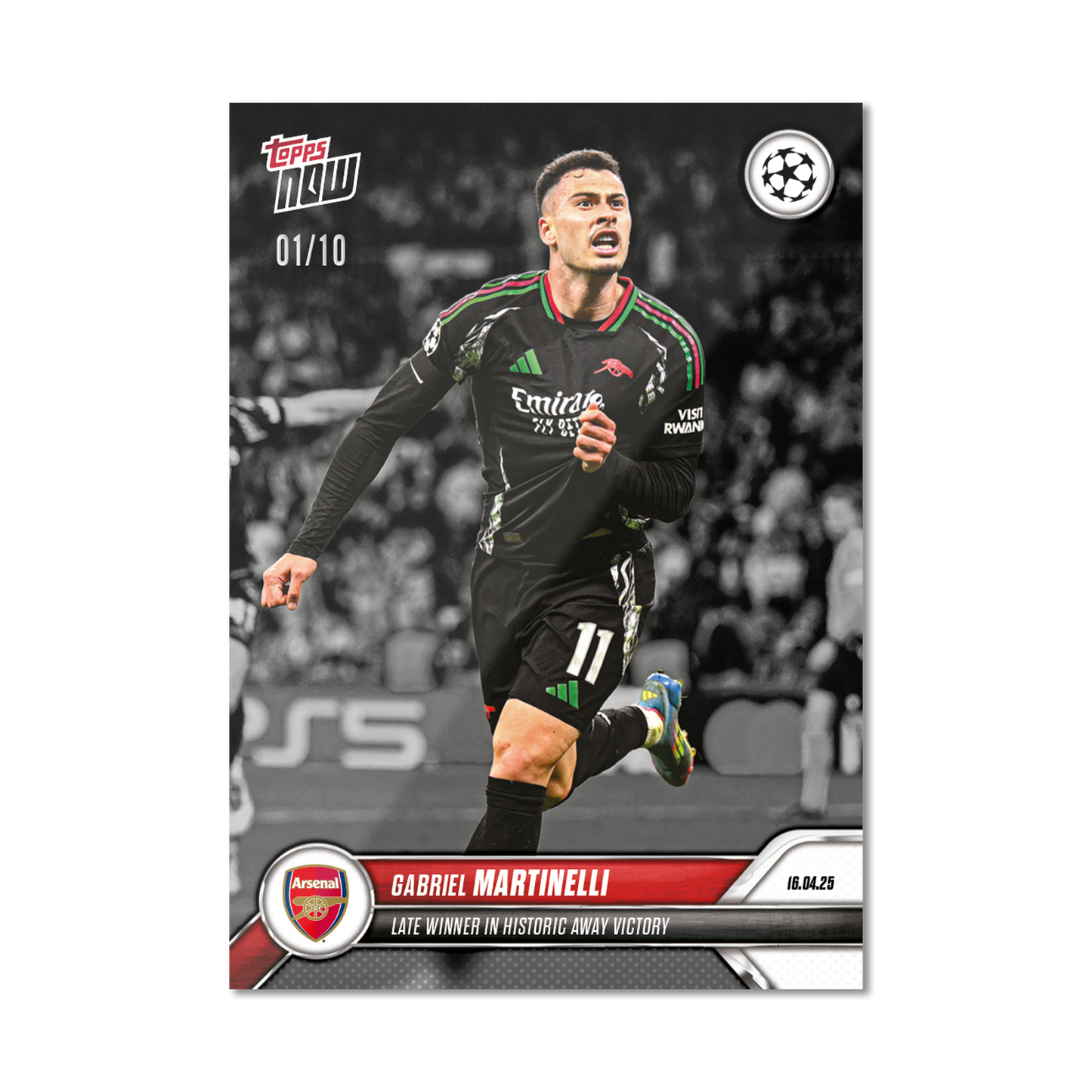Gabriel Martinelli - 2024-25 UCL Topps NOW® - Card 144 - PR: 590
