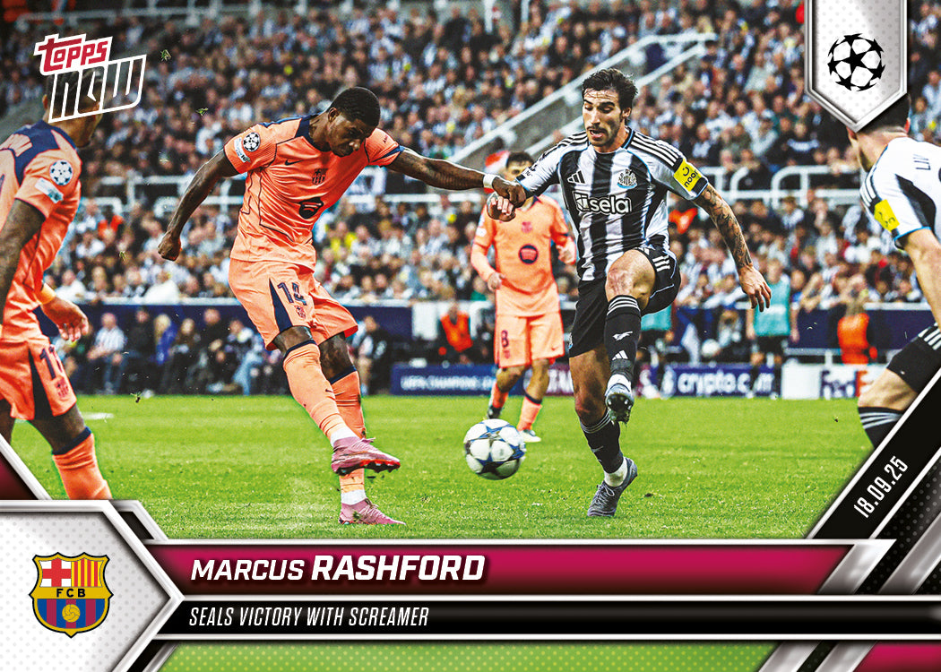 Marcus Rashford - 2025-26 UCL Topps NOW® - Card 21 - PR: 514