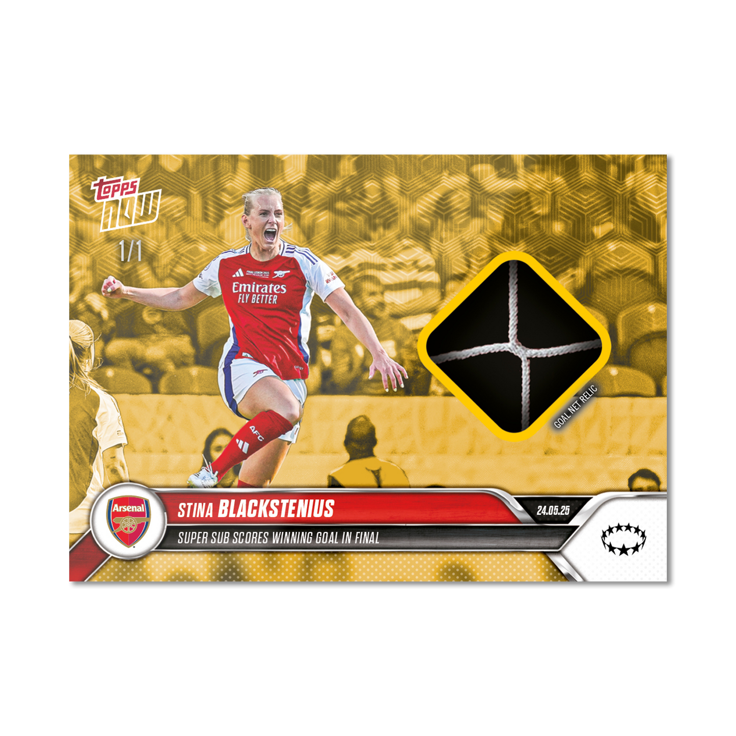 Stina Blackstenius - 2024-25 UWCL Topps NOW® - Card 29 - LOOK FOR RELICS - PR: 1115