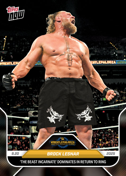 Brock Lesnar - 2025 WWE Topps NOW® - Card 96 - PR: 1290