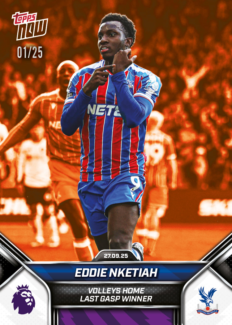Eddie Nketiah - 2025-26 Premier League Topps NOW® - Card 26 - PR: 229