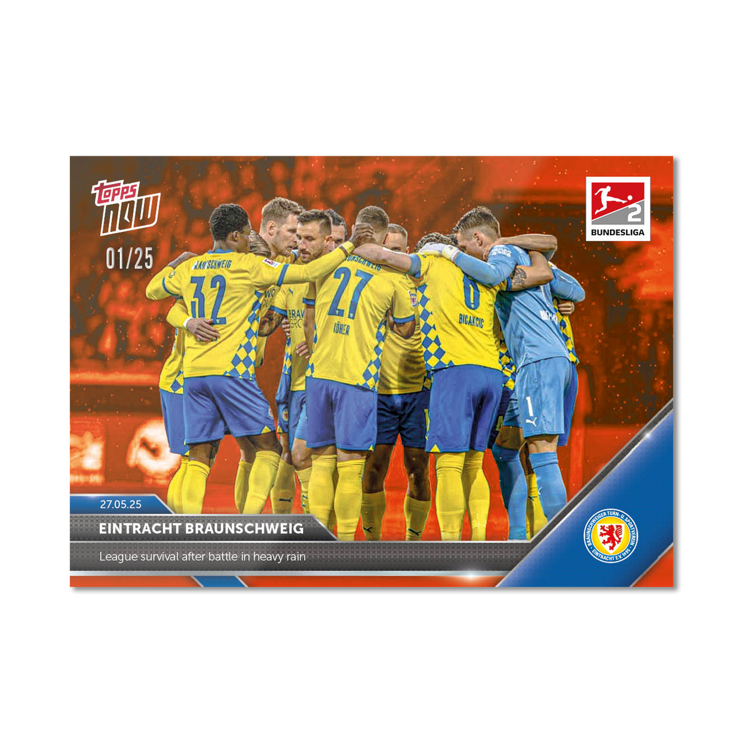 Eintracht Braunschweig - 2024-25 Bundesliga Topps NOW® - Card 196 - PR: 110